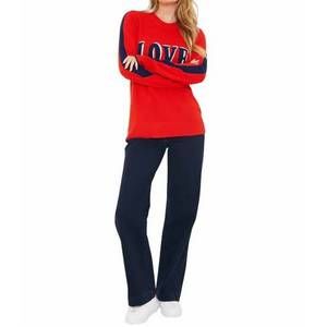 NEW BRODIE CASHMERE love knitted sweater in pomodori red